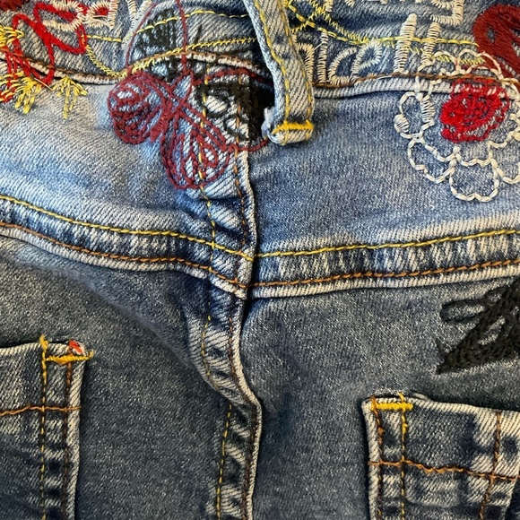DESIGUAL Jeans. Say Something Nice Sz 26. Preloved. Stretch. Embroidery. - Picture 6 of 13